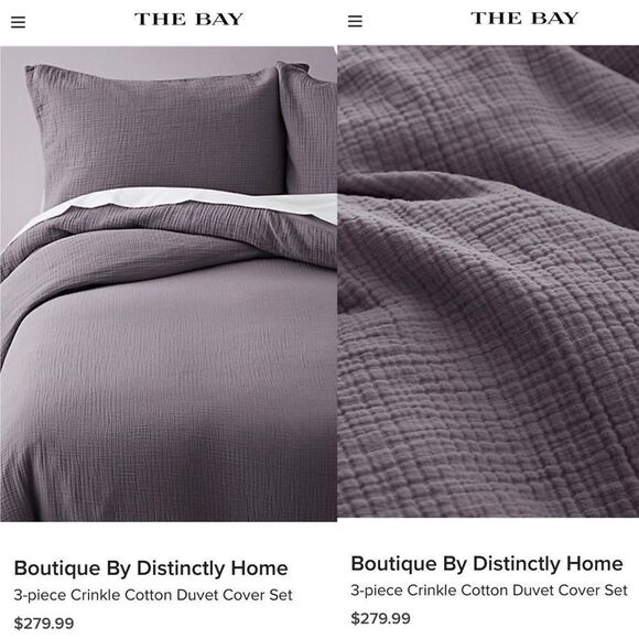 Boutique By Distinctly Home
3-piece Crinkle Cotton Duvet Cover Set - Picture 1 of 3